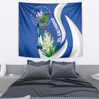 El Salvador Independence Day Tapestry Flor De Izote With Turquoise Browed Motmot - Wonder Print Shop