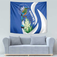 El Salvador Independence Day Tapestry Flor De Izote With Turquoise Browed Motmot - Wonder Print Shop