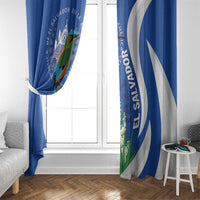 El Salvador Independence Day Window Curtain Flor De Izote With Turquoise Browed Motmot - Wonder Print Shop