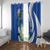 El Salvador Independence Day Window Curtain Flor De Izote With Turquoise Browed Motmot - Wonder Print Shop