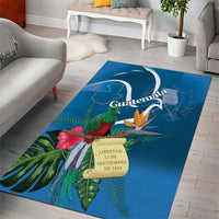 Guatemala Independence Day Area Rug Quetzal Tropical Flower - Wonder Print Shop