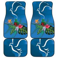 Guatemala Independence Day Car Mats Quetzal Tropical Flower - Wonder Print Shop