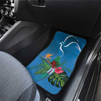 Guatemala Independence Day Car Mats Quetzal Tropical Flower - Wonder Print Shop