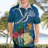 Guatemala Independence Day Hawaiian Shirt Quetzal Tropical Flower - Wonder Print Shop