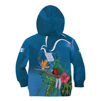 Guatemala Independence Day Kid Hoodie Quetzal Tropical Flower - Wonder Print Shop