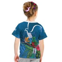 Guatemala Independence Day Kid T Shirt Quetzal Tropical Flower - Wonder Print Shop