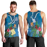 Guatemala Independence Day Men Tank Top Quetzal Tropical Flower - Wonder Print Shop