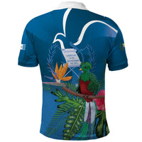 Guatemala Independence Day Polo Shirt Quetzal Tropical Flower - Wonder Print Shop