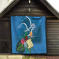 Guatemala Independence Day Quilt Quetzal Tropical Flower - Wonder Print Shop