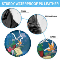 Guatemala Independence Day Spare Tire Cover Quetzal Tropical Flower - Wonder Print Shop