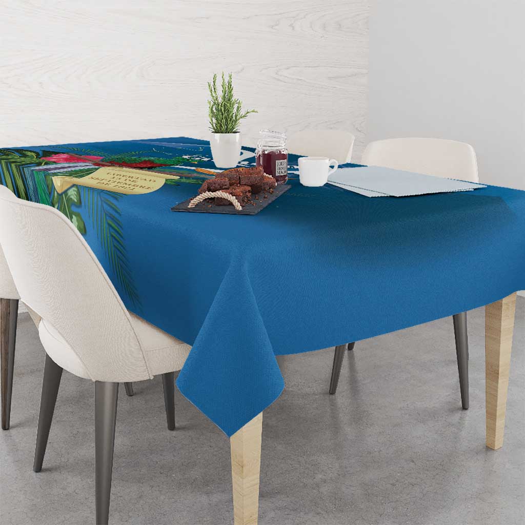 Guatemala Independence Day Tablecloth Quetzal Tropical Flower - Wonder Print Shop