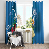 Guatemala Independence Day Window Curtain Quetzal Tropical Flower - Wonder Print Shop