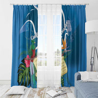 Guatemala Independence Day Window Curtain Quetzal Tropical Flower - Wonder Print Shop