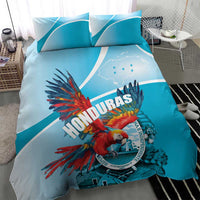 Honduras Independence Day Bedding Set Scarlet Macaw Sky Blue - Wonder Print Shop