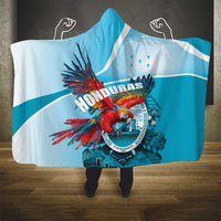 Honduras Independence Day Hooded Blanket Scarlet Macaw Sky Blue