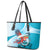Honduras Independence Day Leather Tote Bag Scarlet Macaw Sky Blue - Wonder Print Shop