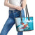 Honduras Independence Day Leather Tote Bag Scarlet Macaw Sky Blue - Wonder Print Shop