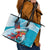 Honduras Independence Day Leather Tote Bag Scarlet Macaw Sky Blue - Wonder Print Shop