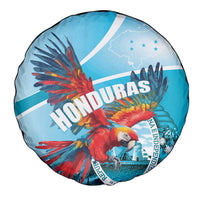 Honduras Independence Day Spare Tire Cover Scarlet Macaw Sky Blue - Wonder Print Shop