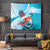 Honduras Independence Day Tapestry Scarlet Macaw Sky Blue - Wonder Print Shop