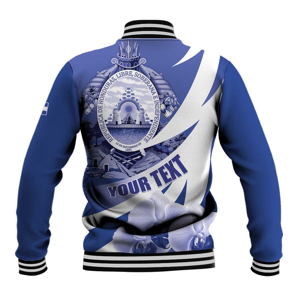 Honduras Baseball Jacket Coat of Arms Orchid Navy Blue - Wonder Print Shop