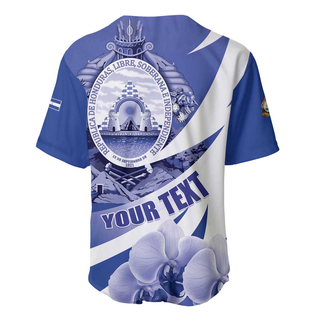 Honduras Baseball Jersey Coat of Arms Orchid Navy Blue - Wonder Print Shop