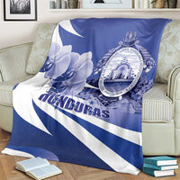 Honduras Blanket Coat of Arms Orchid Navy Blue