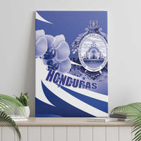 Honduras Canvas Wall Art Coat of Arms Orchid Navy Blue - Wonder Print Shop