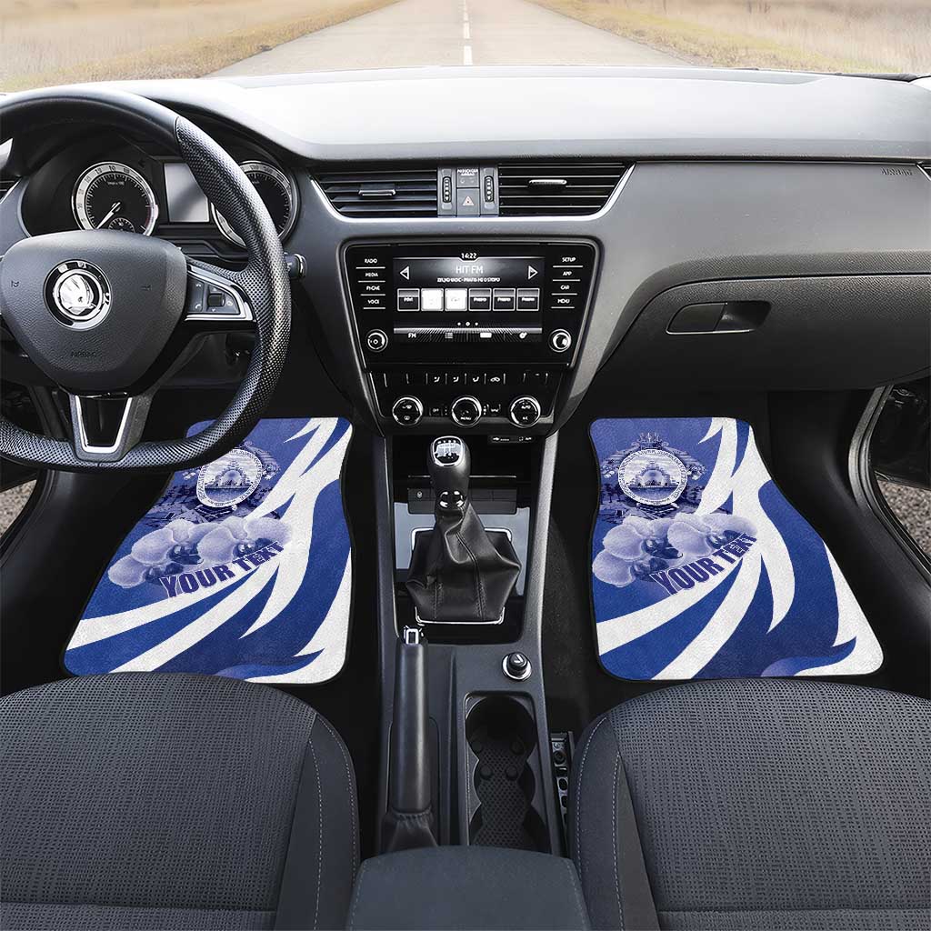 Honduras Car Mats Coat of Arms Orchid Navy Blue - Wonder Print Shop