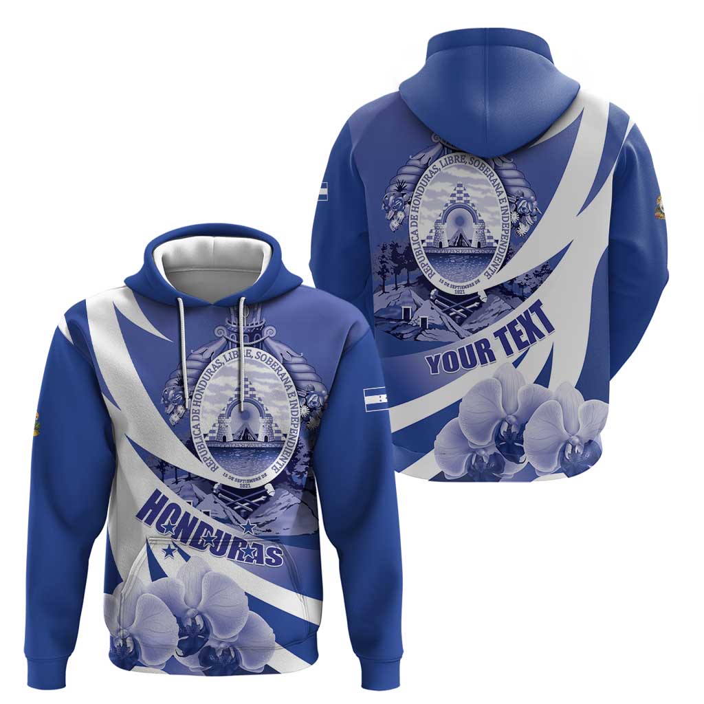 Honduras Hoodie Coat of Arms Orchid Navy Blue - Wonder Print Shop