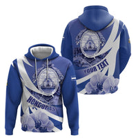 Honduras Hoodie Coat of Arms Orchid Navy Blue - Wonder Print Shop