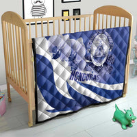 Honduras Quilt Coat of Arms Orchid Navy Blue - Wonder Print Shop