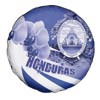 Honduras Spare Tire Cover Coat of Arms Orchid Navy Blue - Wonder Print Shop