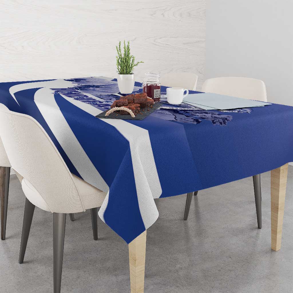 Honduras Tablecloth Coat of Arms Orchid Navy Blue - Wonder Print Shop