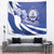 Honduras Tapestry Coat of Arms Orchid Navy Blue - Wonder Print Shop
