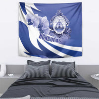 Honduras Tapestry Coat of Arms Orchid Navy Blue - Wonder Print Shop