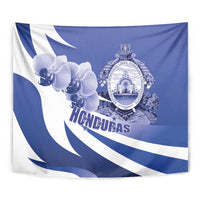 Honduras Tapestry Coat of Arms Orchid Navy Blue - Wonder Print Shop
