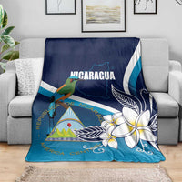 Nicaragua Independence Day Blanket Motmot Plumeria Floral