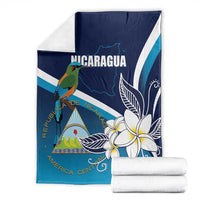 Nicaragua Independence Day Blanket Motmot Plumeria Floral