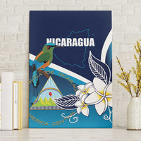 Nicaragua Independence Day Canvas Wall Art Motmot Plumeria Floral - Wonder Print Shop