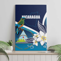 Nicaragua Independence Day Canvas Wall Art Motmot Plumeria Floral - Wonder Print Shop
