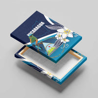 Nicaragua Independence Day Canvas Wall Art Motmot Plumeria Floral - Wonder Print Shop