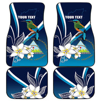 Nicaragua Independence Day Car Mats Motmot Plumeria Floral - Wonder Print Shop
