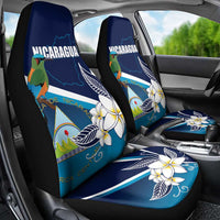 Nicaragua Independence Day Car Seat Cover Motmot Plumeria Floral - Wonder Print Shop