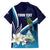 Nicaragua Independence Day Family Matching Long Sleeve Bodycon Dress and Hawaiian Shirt Motmot Plumeria Floral - Wonder Print Shop