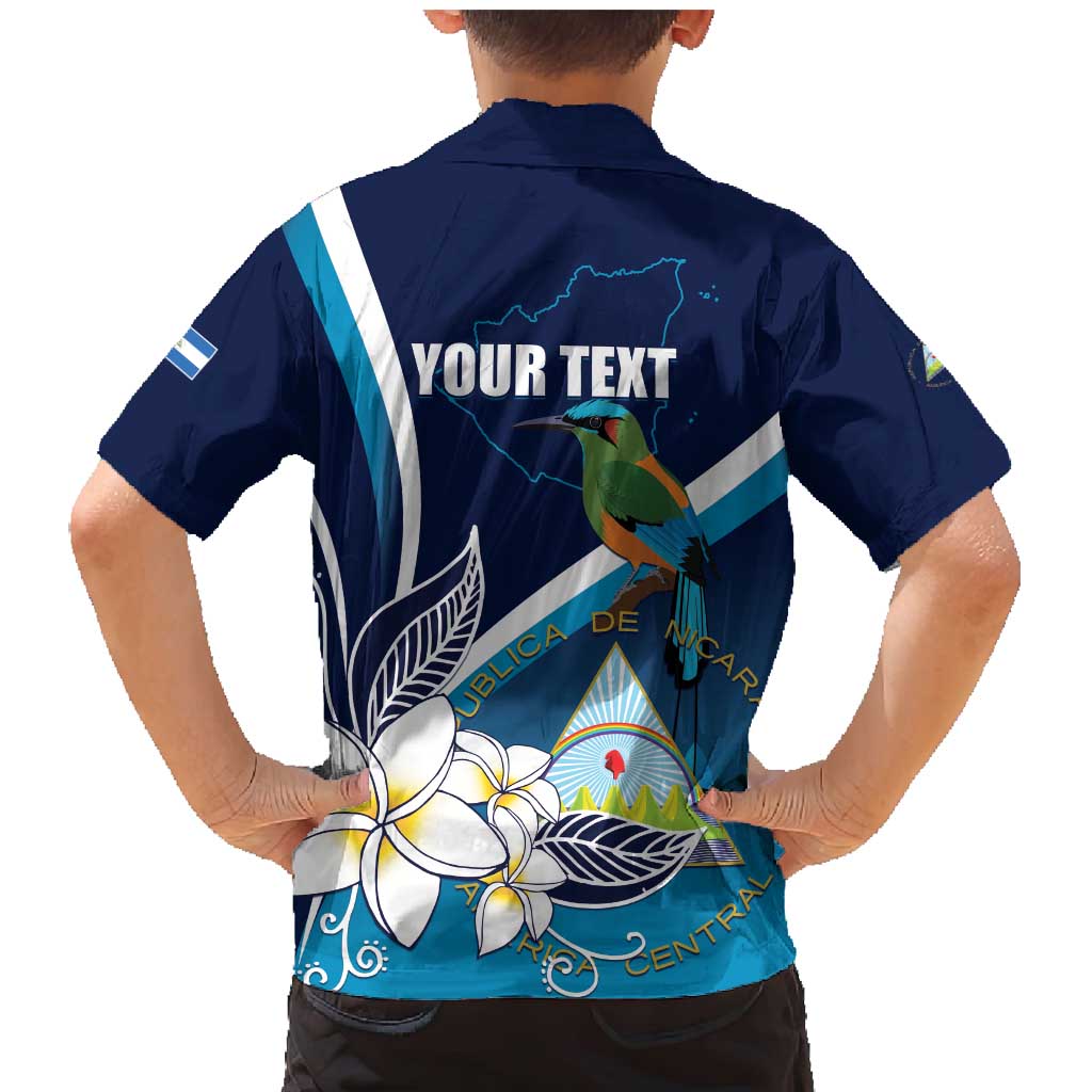 Nicaragua Independence Day Family Matching Mermaid Dress and Hawaiian Shirt Motmot Plumeria Floral - Wonder Print Shop