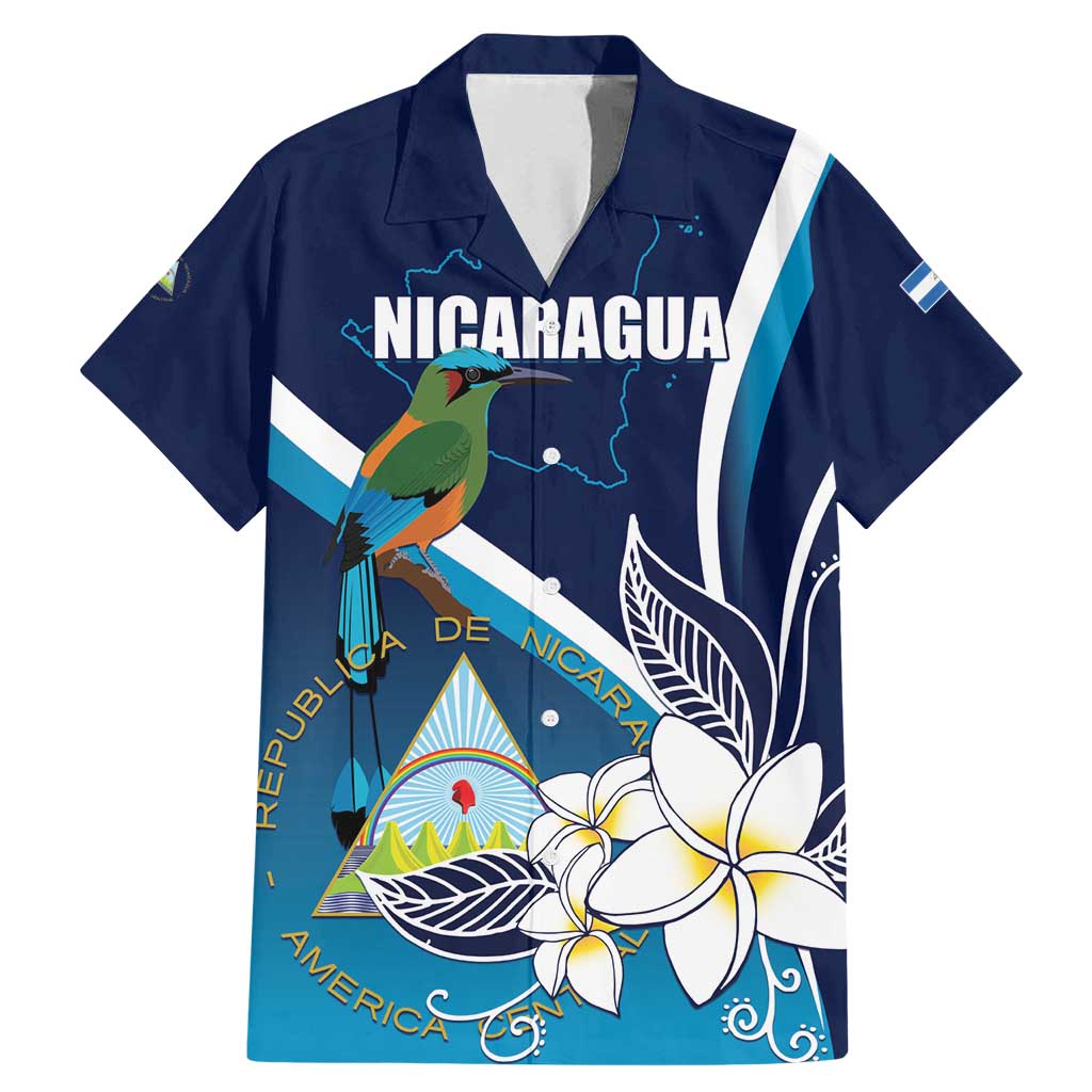 Nicaragua Independence Day Family Matching Mermaid Dress and Hawaiian Shirt Motmot Plumeria Floral - Wonder Print Shop
