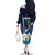Nicaragua Independence Day Family Matching Off The Shoulder Long Sleeve Dress and Hawaiian Shirt Motmot Plumeria Floral - Wonder Print Shop