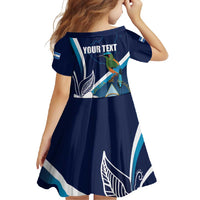 Nicaragua Independence Day Family Matching Off Shoulder Maxi Dress and Hawaiian Shirt Motmot Plumeria Floral - Wonder Print Shop