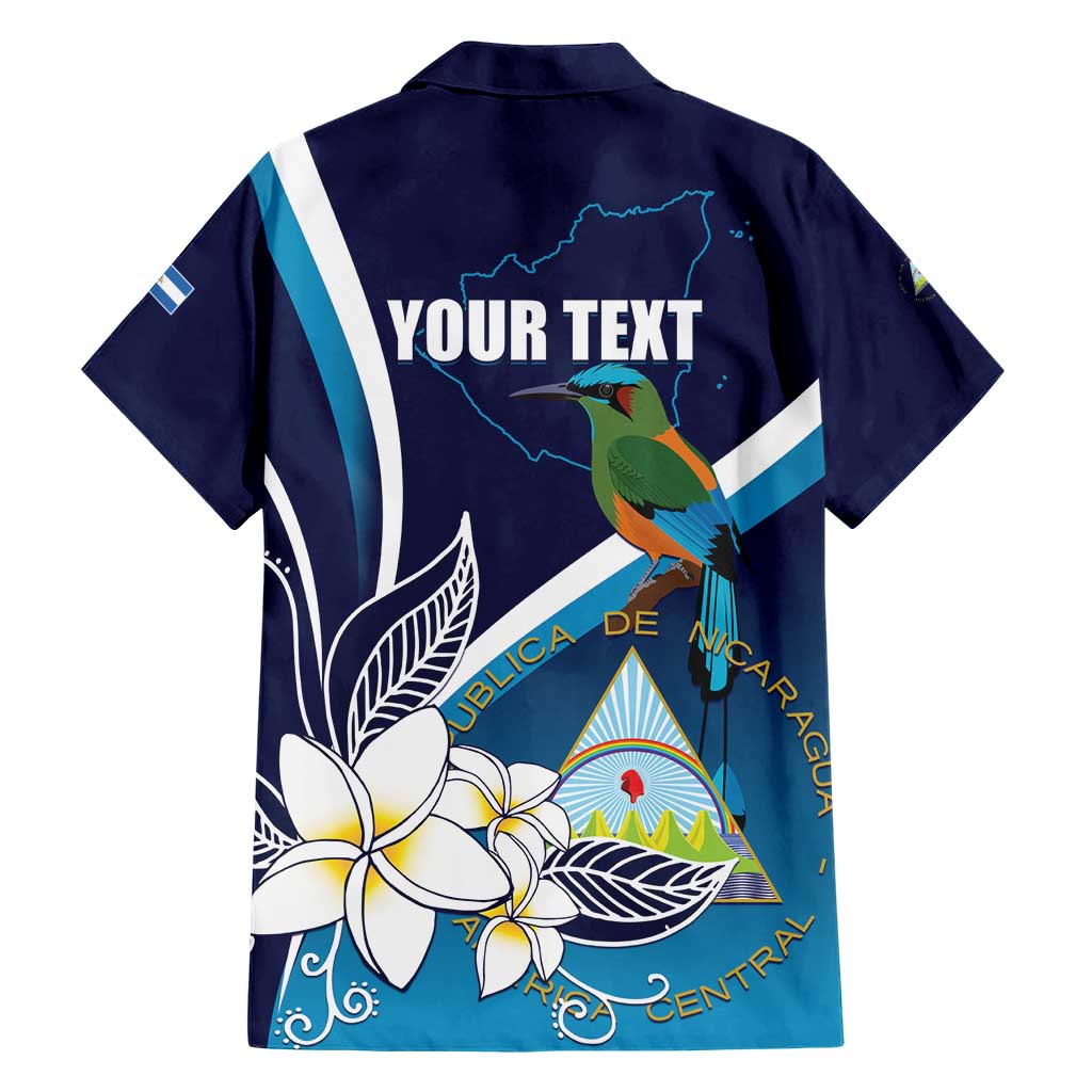 Nicaragua Independence Day Family Matching Short Sleeve Bodycon Dress and Hawaiian Shirt Motmot Plumeria Floral - Wonder Print Shop
